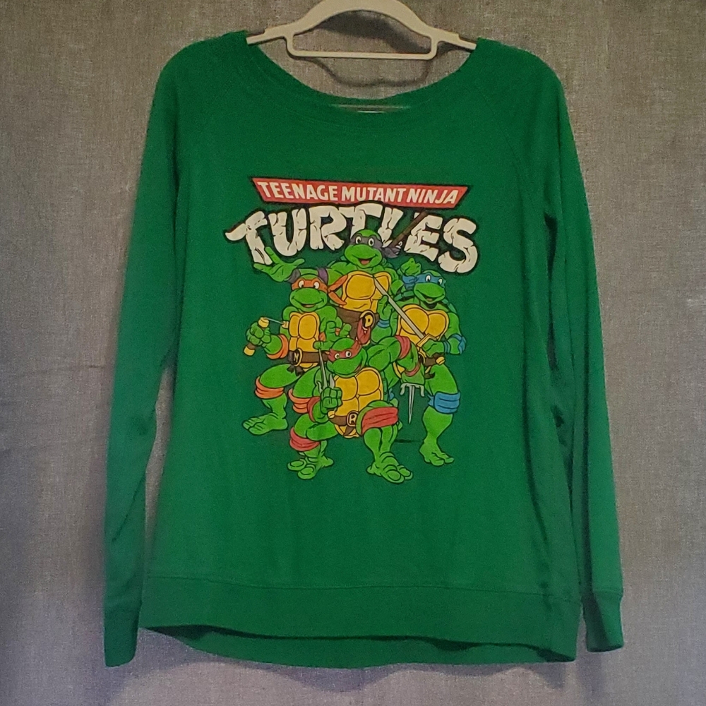 Reversible Teenage Mutant Ninja Turtles Green Kids Shirt TMNT